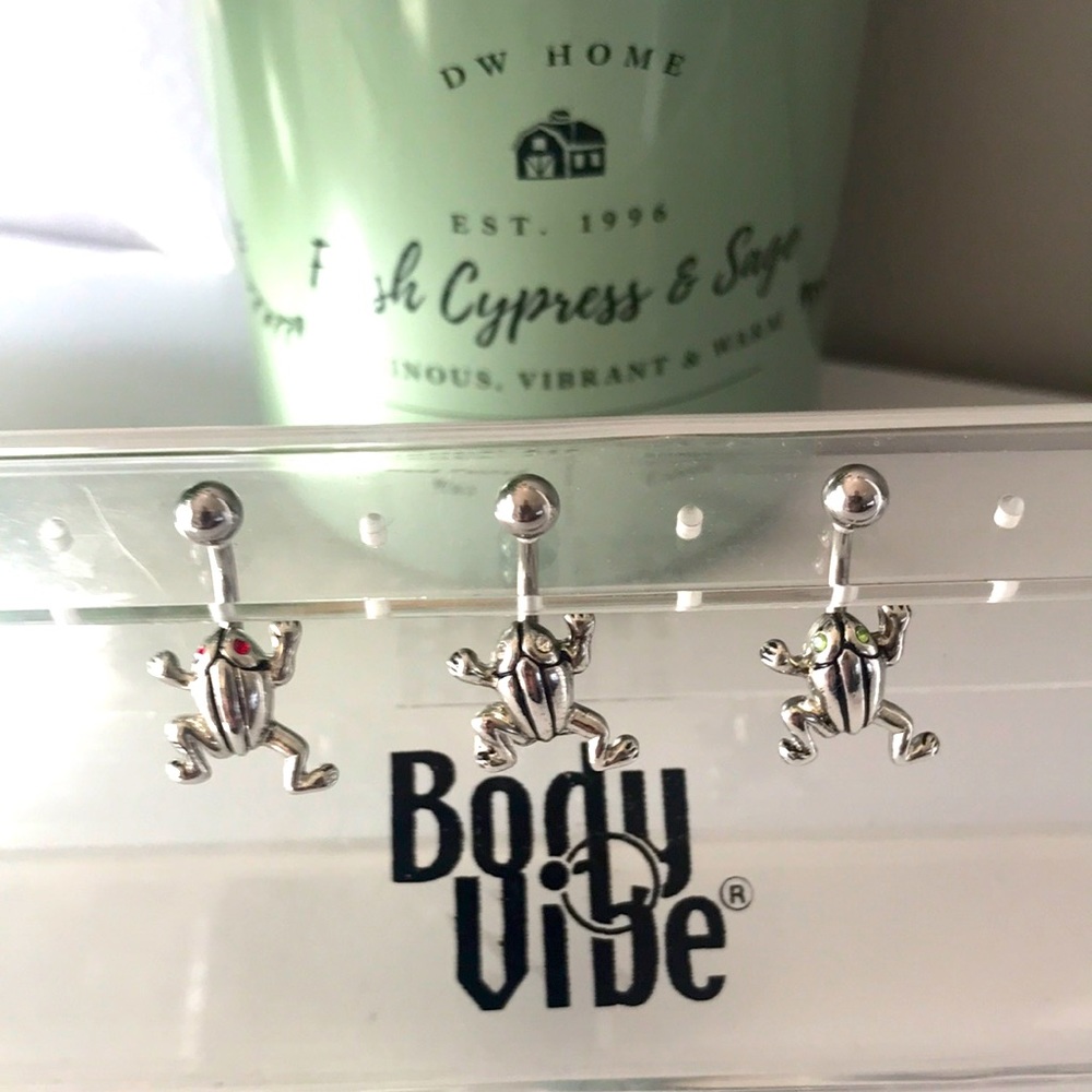 3pcs Frogs belly navel rings